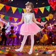 thumbnail image 2 of Teen Dance for Girls Sparkly Dance Puff Sleeve Tutu Dress Set Girls Disco Street Dance Outerwear 13-14 Years, 2 of 4