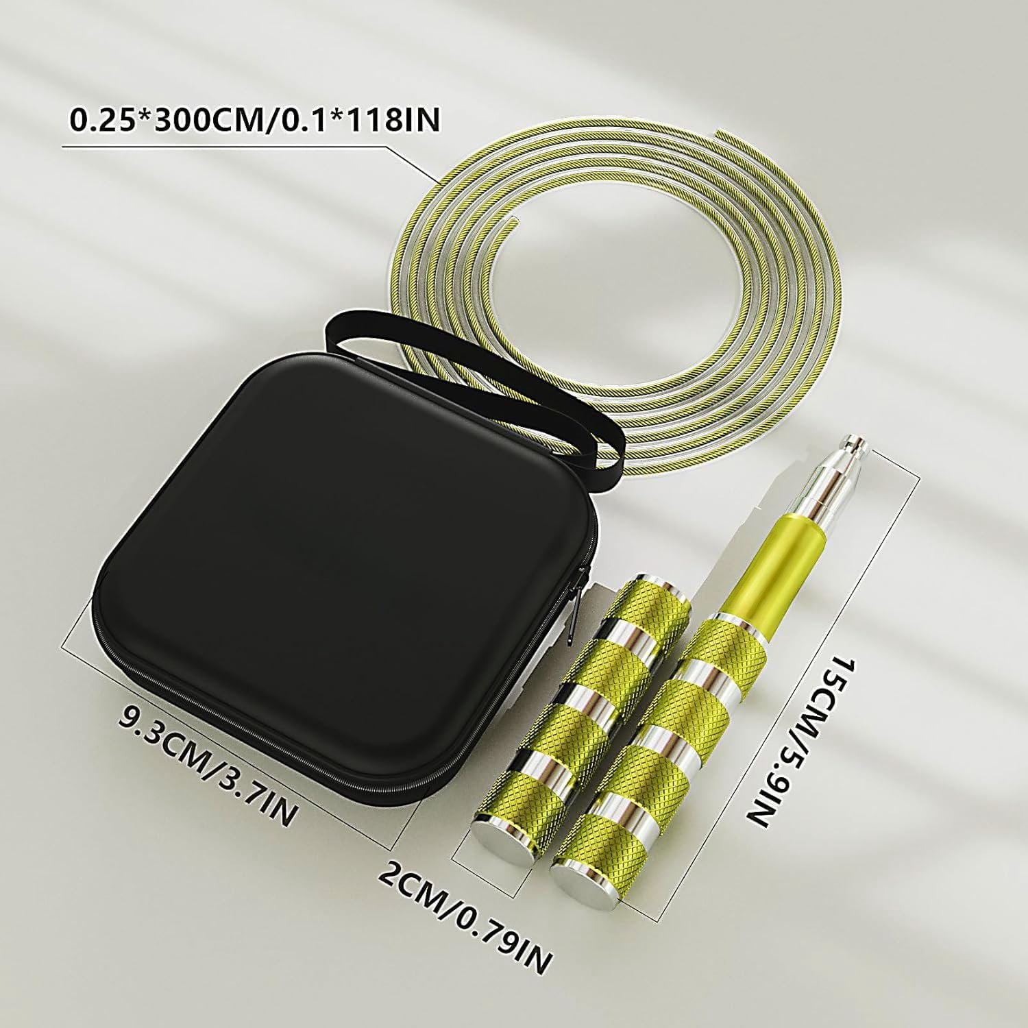 Retractable Jump Rope - No Tool Adjustable, Fits in Pocket, -Free Steel  for Travel & Gym