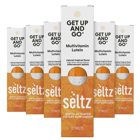 Get Up And Go - Seltz® Water-Activated Effervescent Vitamins - 6 Packs x 20 Tablets Each