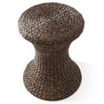 thumbnail image 5 of Casafield Hourglass Side Table - Espresso Dark Brown, Handwoven Water Hyacinth, Boho Wicker End Table for Bedroom, Entryway, Living Room, Office, 5 of 7