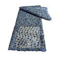 thumbnail image 2 of Tela de encaje bordado de malla de encaje, Material de tela de encaje con lentejuelas brillantes a la moda cómoda para vestido de novia, chal, ropa Azul, 2 of 8