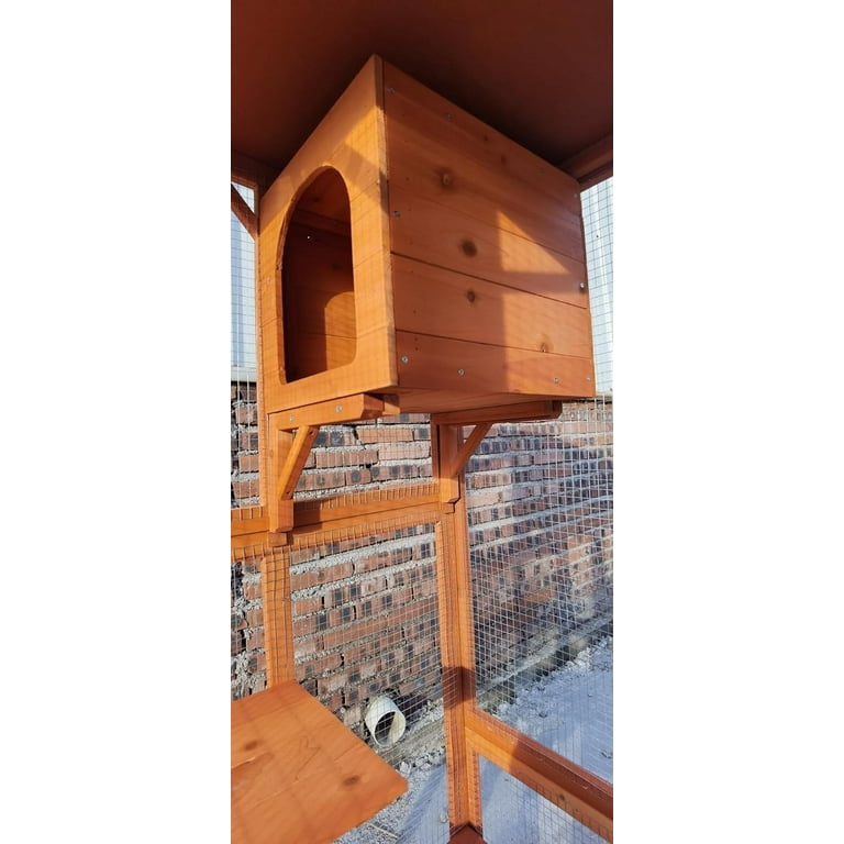 Omitree New Large Outdoor Weatherproof Multi Platforms Wooden Cat