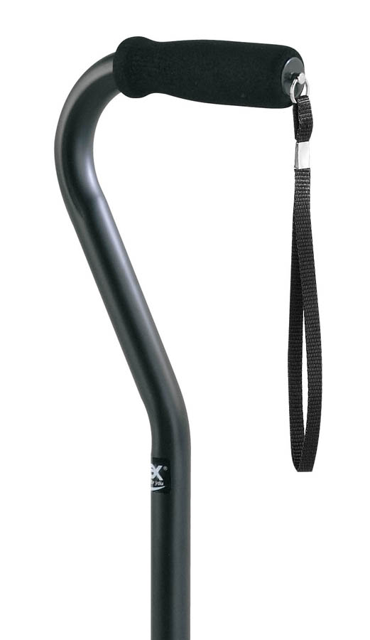 Carex Adjustable Walking Cane with Offset Handle for All Occasions, Cushioned Grip, Black, 250 lb Capacity - image 3 of 9