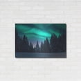 thumbnail image 3 of Luxe Metal Art 'Northern Lights In Winter Forest 3' by Luxe Portfolio, Metal Wall Art, 36"x24", 3 of 9