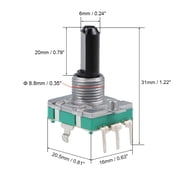 360 Degree Rotary Encoder Code Switch Digital Potentiometer EC16 5 Pins 20mm D-Shaft 2 Pcs