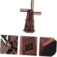 thumbnail image 4 of 3 Sets Windmill Decorative Ornaments Windmill Statue Windmill Shape Decor Rustic Windmill Holland Windmill Decor Windmill Model Windmill Sculpture Bookshelf Desktop Zinc Alloy 3D, 4 of 6