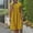 Yellow, variant on Idoravan Summer Dresses for Women Clearance Women's Fashion Cotton and Linen Crewneck Loose Short Sleeve Solid Mini Dress