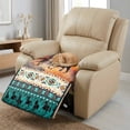 thumbnail image 3 of ZIATUBLES Running Horse Tribal Sunset Print Recliner Chair Cover, Quilted Polyester Anti-Slip Furniture Protector, Washable Pets Friendly Recliner Couch Slipcover for Living Room, 3 of 8