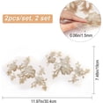 thumbnail image 3 of 2Pairs Embroidery Sequin Lace Applique Sewing Flower Fabric Collar Patch, 3 of 9