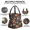 thumbnail image 3 of Pioneer Flower Floral Print Pattern Drawstring Lunch Bag Women - Drawstring Lunch Bag Insulated for Work Office - Stain-Resistant Large Lunchbags for Women with Multi-Pockets, 3 of 6