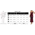 thumbnail image 4 of Merokeety womens 2026 spring summer floral spaghetti strap deep v neck backless asymmetric ruffle bodycon maxi dress brown l, 4 of 4