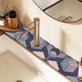 thumbnail image 2 of Yayeee Faucet Mat for Kitchen Sink 14.7" Diatomite Long Splash Guard Pad, Dark Cubes, 2 Pack, 2 of 7