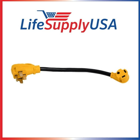 500 Pack - STW 10AWG 18" 50M/30F Heavy Duty Electrical Adapter for RV with Handle, Male: 50 AMP NEMA 14-50P to Female: 30 AMP TT30R