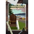 thumbnail image 2 of Klinger Lake, Sturgis, Michigan, Adirondack Chairs (12x18 Wall Art Poster, Room Decor), 2 of 3