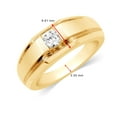 thumbnail image 3 of CARATS FOR YOU 1/3cttw White Natural Diamond Men's Solitaire Wedding Band Ring In 14K Yellow Gold Plated (0.33 Carat, I-J Color, I2-I3 Clarity), Ring Size-1.5, 3 of 6