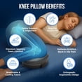 thumbnail image 3 of Memory Foam Knee Pillow for Side Sleepers Hip Pain with Adjustable Strap - Between Leg Sleeping Sciatica Relief Support Back, Knees, Joints, and Spine Alignment Cushion, 3 of 4