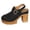 Black, variant on Womens Slingback Clogs Adjustable Buckle Mule Summer Walking Slippers Chunky Heels Dress Shoes Non Slip Casual Sandles Round Toe Soft Sandals Cutout Breathable Shoes