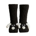 thumbnail image 2 of BYHONG Socks for Women Fuzzy Socks for Men & Women Cozy Winter Warm Slipper Socks Microfiber Soft Home Sleeping Socks Running Socks Womens Black One Size, 2 of 3