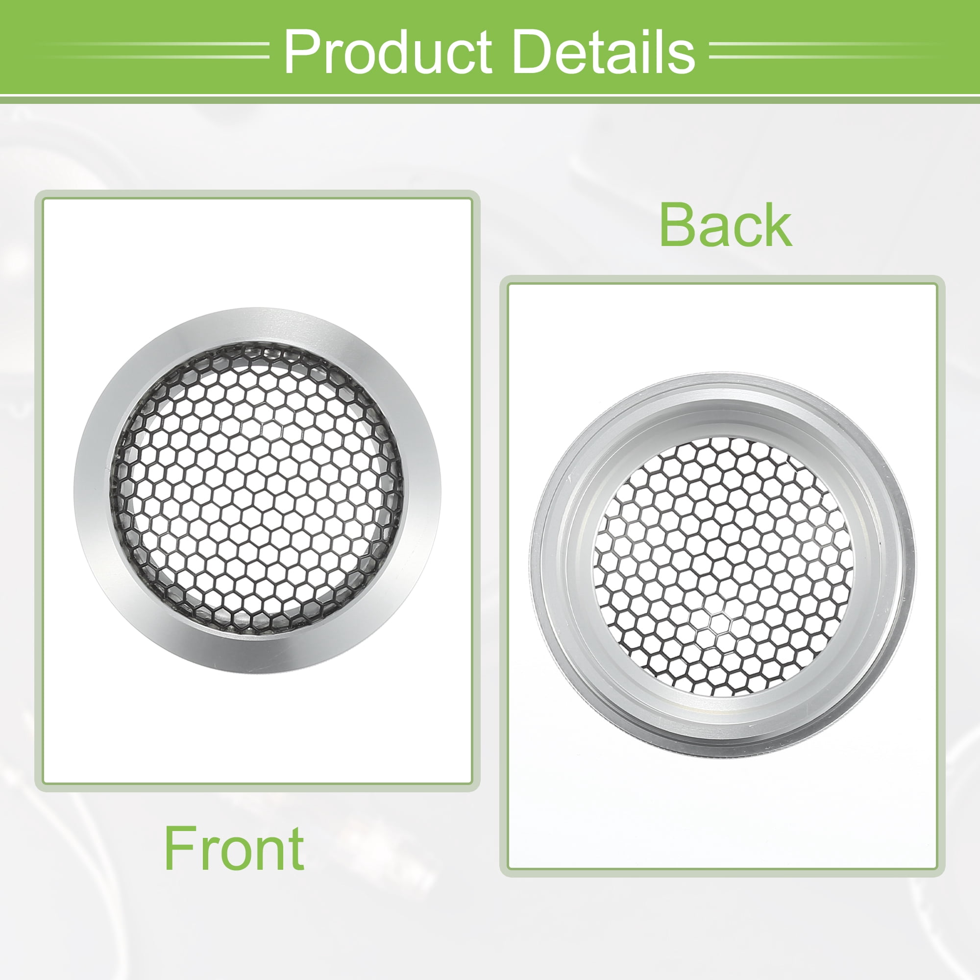 Unique Bargains 2 Inch Car Speaker Grills Cover Iron Aluminum Alloy Mesh Protector Case