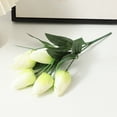thumbnail image 4 of Simulation Flower 1 Branch Create Vitality Never Fade Beautiful 6 Heads Artificial Tulips DIY Wedding Bride Bouquet, 4 of 5