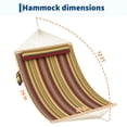 thumbnail image 2 of Memoryfield 2-Person Double Hammock w/ Hardwood Spreader Bars & Pillow, 450 lb Capacity, Yellow, 2 of 7