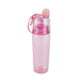 thumbnail image 4 of Botella de agua portátil Nikou plástico transparente cabezal rociador antifugas 600 ml rosa, 4 of 15