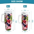 thumbnail image 6 of Yayeee 40oz Stainless Steel Tumbler with Straw and Handle Double-Wall Insulated Travel Water Bottle, Pink Kiwi, 6 of 8