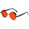 thumbnail image 3 of Retro Steampunk Round Sunglasses Women Men Round Glasses Retro Metal Frame/#11, 3 of 4