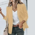 thumbnail image 2 of Pimfylm Women'S Blazers Work Casual Business Womens Jacket Suit Khaki L, 2 of 5