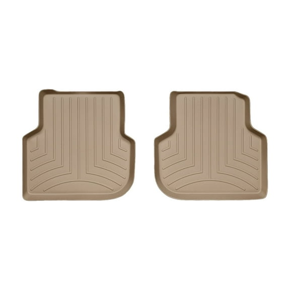 WeatherTech Custom Fit FloorLiners compatible with VW Jetta GLI, Jetta - 2nd Row (2-Piece Liner), Tan