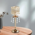thumbnail image 3 of Portavelas de cristal, candelabro de , candelabro de centro de mesa para boda, sala de estar, inauguración de la casa, chimenea, decoración 36 cm alto, 3 of 8