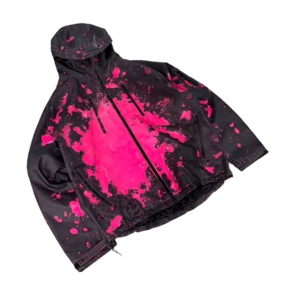HOARBOEG Unisex Thermochromic Color Changing Jacket for Men and Women, Waterproof Windproof Raincoat with Hood, Lightweight Nylon Outdoor Coat for Hiking & Cycling