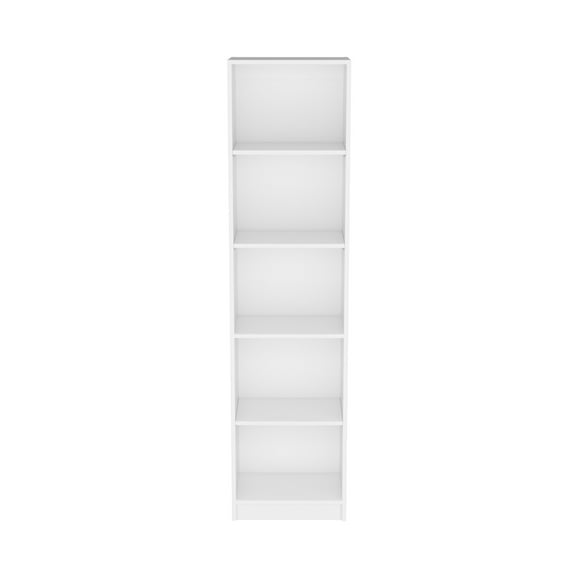 Vinton XS Bookcase Compact Bookshelf with Multiple Shelves, White