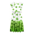 thumbnail image 3 of LOVZFMLL Robe d'Été à Manches Courtes Col Rond Couleur Unie, 3 of 4