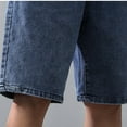thumbnail image 7 of Mens Jeans Summer Thin Trend Straight Leg Denim Shorts Casual Streetwear Outdoor Activities Loose Mens Jorts YA BU1 L, 7 of 7