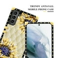 thumbnail image 5 of FKBRCL4U Compatible with Samsung Galaxy S21 Plus Case, Sunflower Diamonds Leather Luxury Golden Decoration for Girl Women Soft TPU Shockproof Protective Hard PC Back, 5 of 7