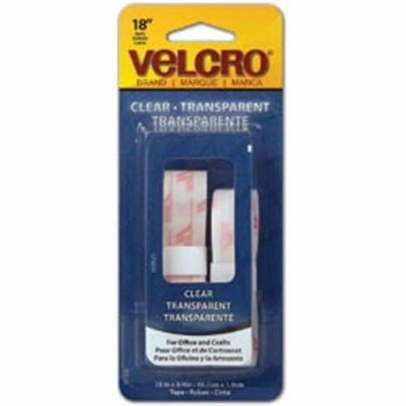 Hook Eye Adhesive(r) Brand Fasteners 343720 Hook Eye Adhesive- R - brand STICKY BACK- R - Tape .75 in. x 18 in. -Clear