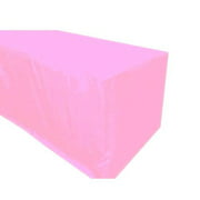 5' ft. Fitted Polyester Table Cover Wedding Banquet Event Tablecloth 21 COLORS", (Color: Light Pink)