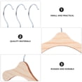 thumbnail image 2 of 10pcs Wooden Pet Apparel Hangers Dog Clothing Hanging Rack (Silver, Wood Color), 2 of 9