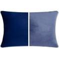 thumbnail image 1 of 12" x 20" Throw Pillow - Dark Blue: 2 PCS / 4 Sided. Luxurious Premium Memory Foam Pillow with Reversible Cover Microsuede/Microplush Fabric. Forever Fluffy, Beautiful & Supportive. Soft & Comfy., 1 of 9