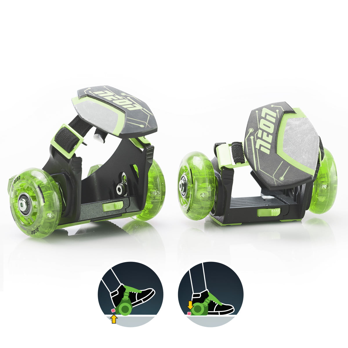 Yvolution Neon Street Roller Green Clip & Go 101236 Heel Skates for sale online 