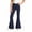 Dark Blue, variant on Girls' Flare Leg Chino Pants Kids Dress Pants School Slacks Clothes Zipper Fly High Waist Bell Bottom Casual Slim Fit Bootcut