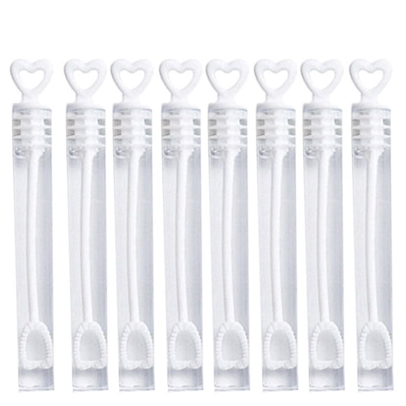HLONK 48pcs Wedding Bubble Wand Heart Tube Bubble Stick Party Favours Table Decoration Party Accessories