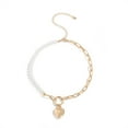 thumbnail image 1 of PVCS Creative Geometric Necklace Female Pearl Temperament Peach Heart Necklace, 1 of 4