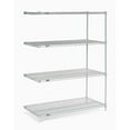 thumbnail image 2 of Nexel 5 Tier Stainless Steel Wire Shelving Add-On Unit, 48"W x 24"D x 86"H, 2 of 4