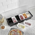 thumbnail image 4 of 6 Compartment Trays Detachable Topping Station Plastic Pizza Ingredients Condiment Dispenser Reusablestyle 1, 4 of 5