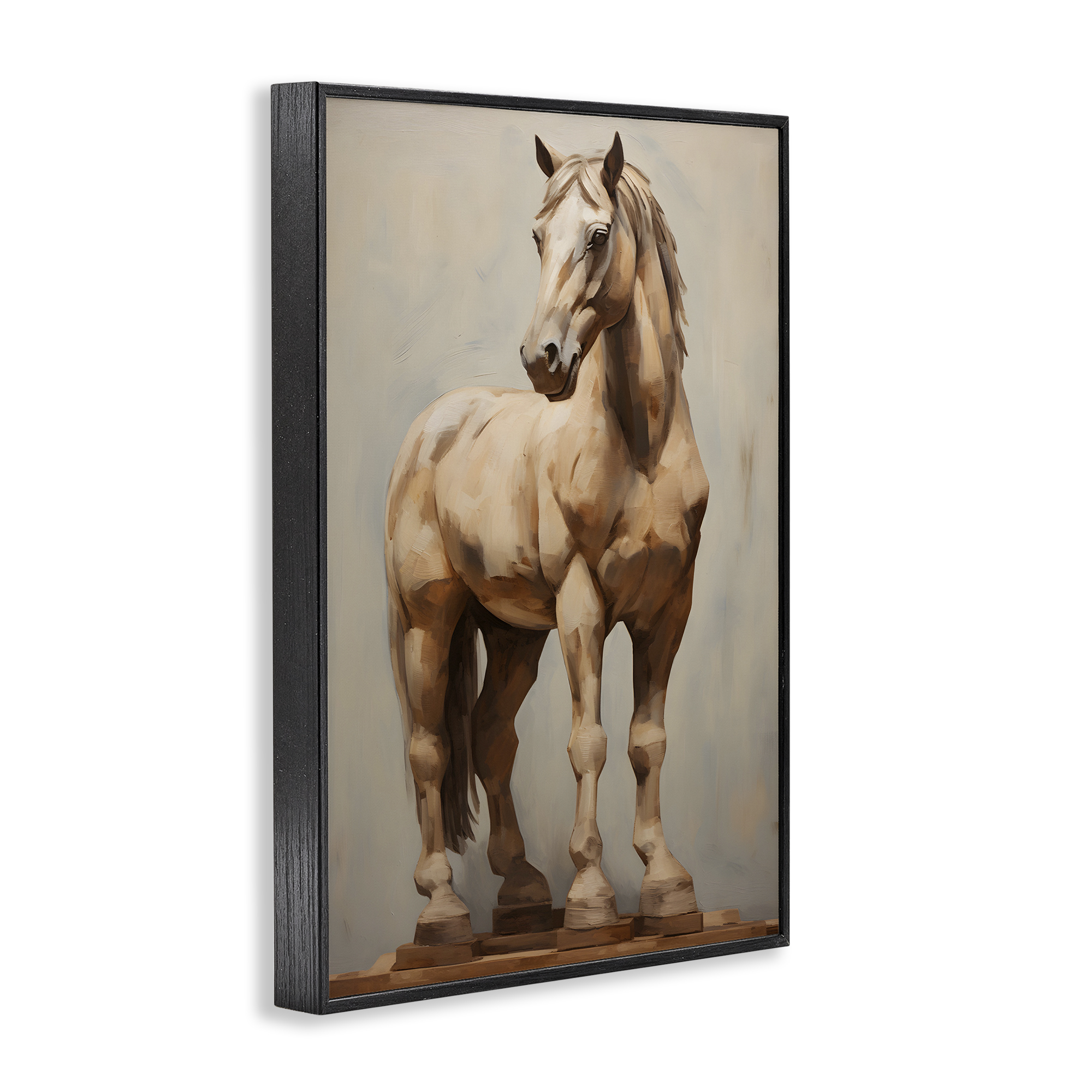 Stupell Industries Magnificent Mare Standing Animals & Insects Painting Black Framed Art Print Wall Art, 16 x 24