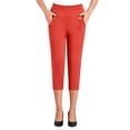 thumbnail image 2 of Noric Women's Plus SizeCapri Pants High Waist Casual Cropped Leggings with Button Pockets for Summer, 2 of 6
