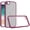 Burgundy, variant on For iPhone 17E / 16E / SE4 Finest Transparent Thick Acrylic Hybrid Metal Buttons Cover Case - Blue