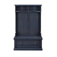 thumbnail image 3 of Hall Tree with Bench & Coat Rack - Entryway Organizer - Navy Finish, 3 of 10
